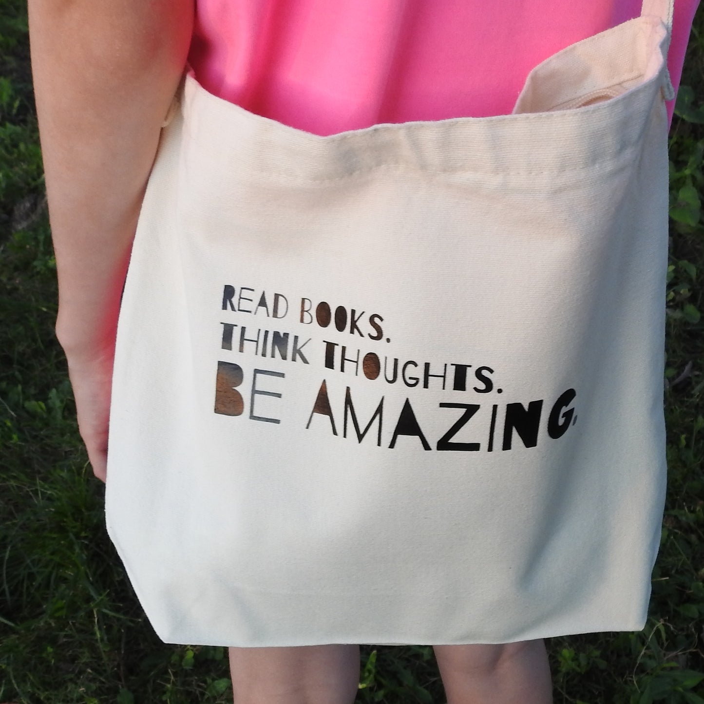 Read Think Be Crossbody Tote